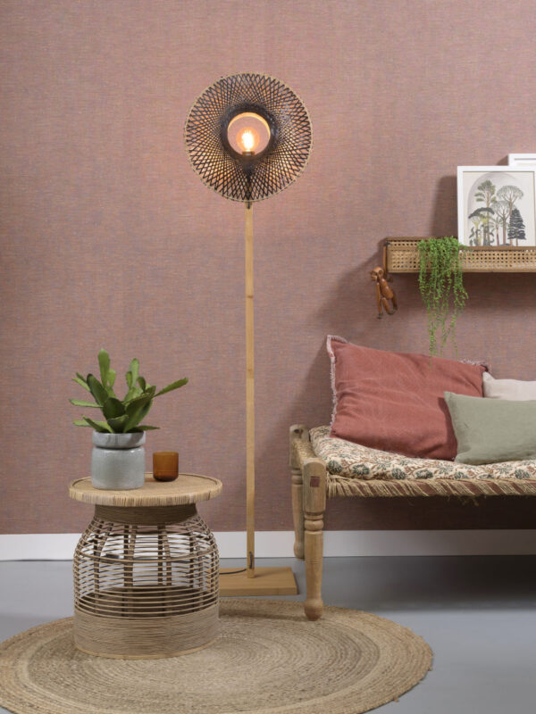 Naturel bamboe vloerlamp zwart bohemian GOOD&MOJO Kalimantan - Image 9