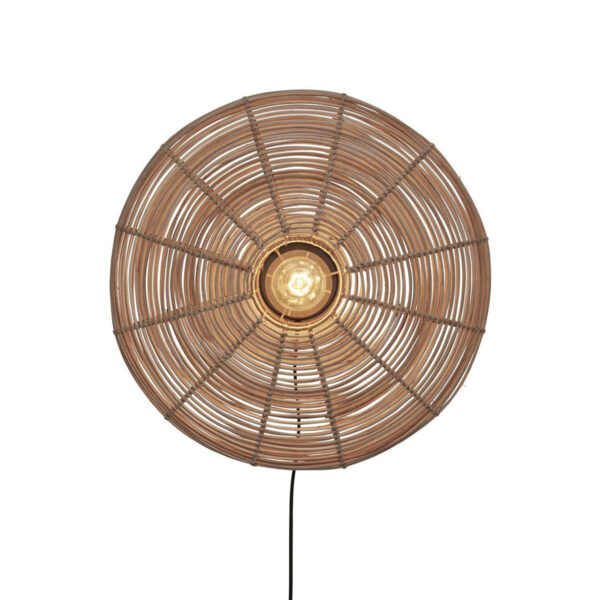 Wandlamp boheems metaal naturel rotan GOOD&MOJO Tanami