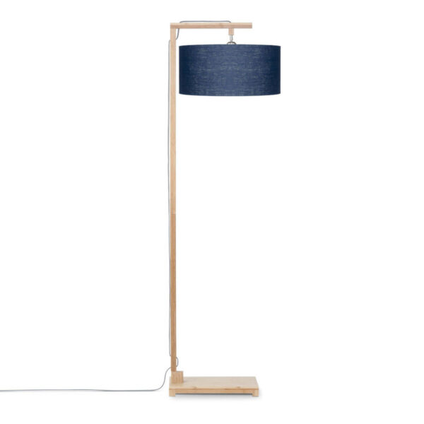 Linnen blauwe Scandinavische vloerlamp GOOD&MOJO Himalaya