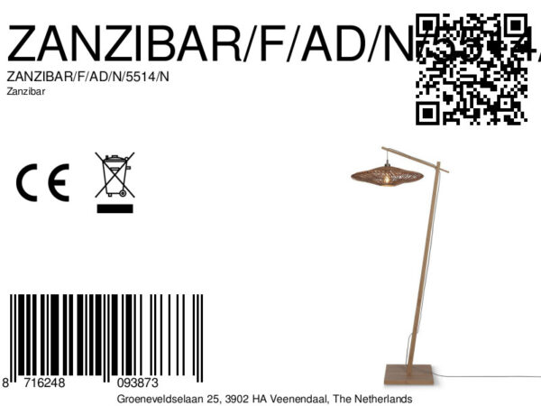Naturel bamboe-rotan vloerlamp bohemian GOOD&MOJO Zanzibar - Image 12