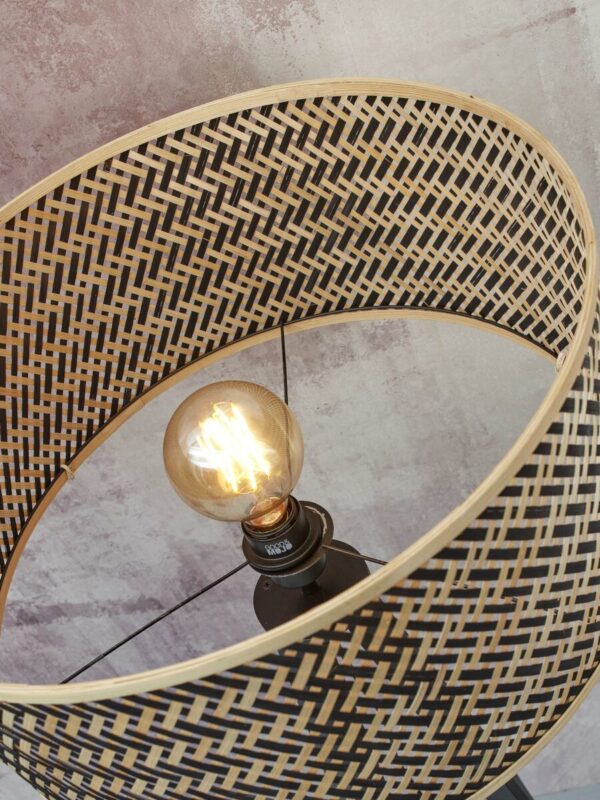 Zwart-naturel bohemien bamboe vloerlamp GOOD&MOJO Java - Image 4