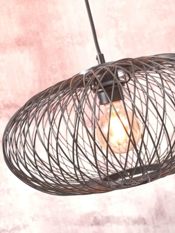 Metalen bamboe hanglamp boheems zwart GOOD&MOJO Cango - Image 6