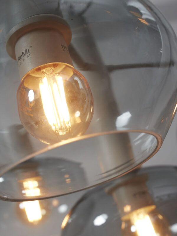 Grijs metaal moderne glazen hanglamp It's About RoMi Bologna - Image 3