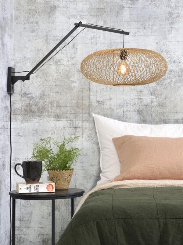 Naturel-zwarte wandlamp gevlochten GOOD&MOJO Cango - Image 5