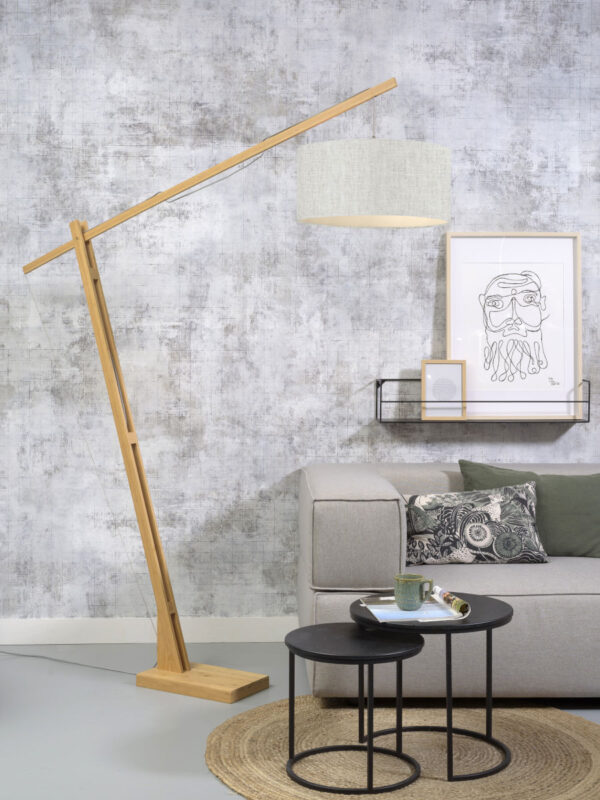 Grijze bamboe Scandinavische vloerlamp GOOD&MOJO Montblanc - Image 2