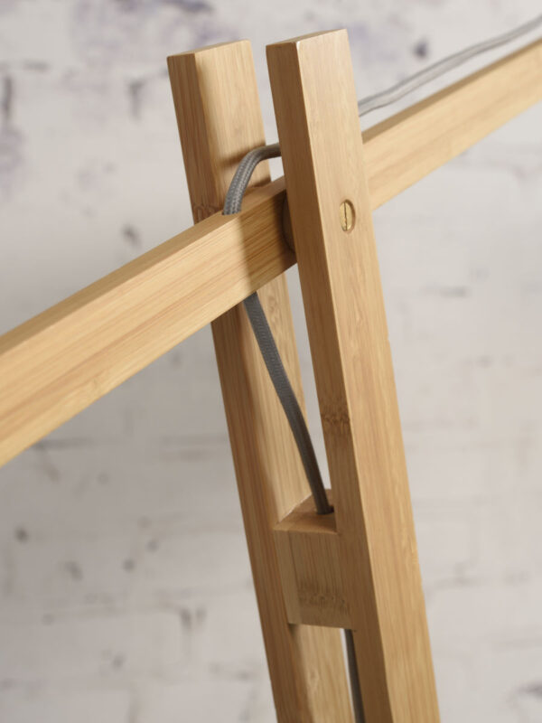 Grijze bamboe Scandinavische vloerlamp GOOD&MOJO Montblanc - Image 7