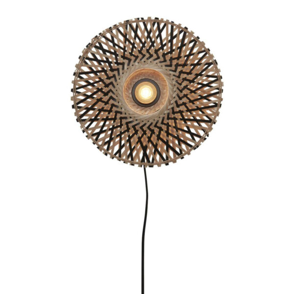 Bohemian bamboe wandlamp naturel/zwart XS GOOD&MOJO Kalimantan