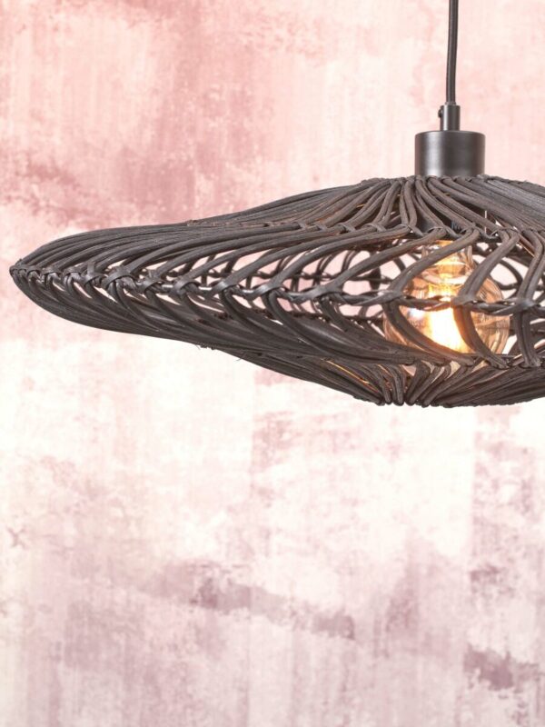 Bohemian vloerlamp bamboe rotan zwart GOOD&MOJO Zanzibar - Image 4