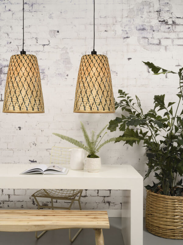 Hanglamp bamboe zwart naturel bohemian GOOD&MOJO Kalimantan - Image 5