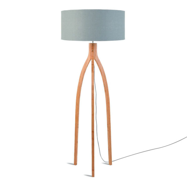 Lichtgrijze vloerlamp kruk klein GOOD&MOJO Annapurna