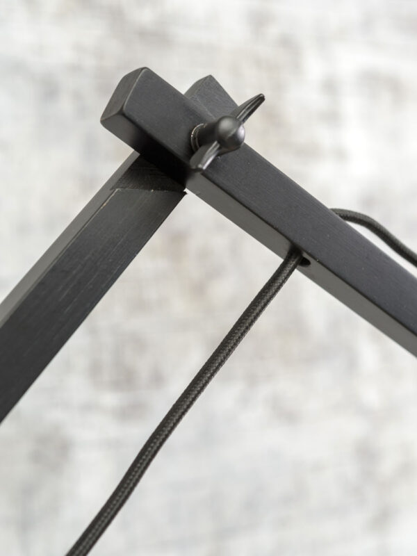 Bamboe wandlamp naturel/zwart knikarm GOOD&MOJO Bali - Image 9
