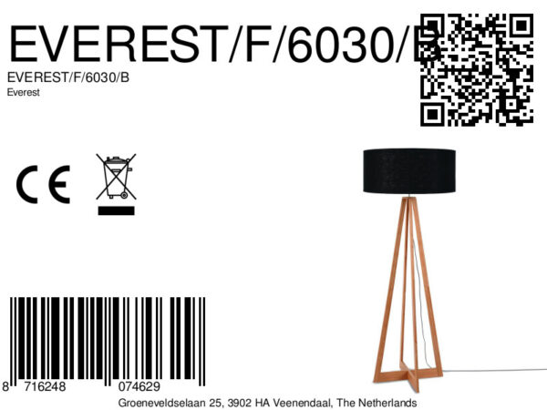 Zwarte vloerlamp 3-hoek GOOD&MOJO Everest - Image 7