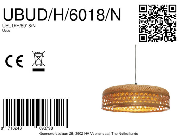 Naturel bamboe bohemien ronde hanglamp GOOD&MOJO Ubud - Image 12