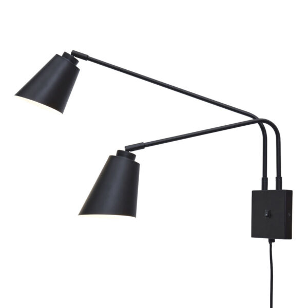 2-lichts wandlamp draai-/kantelbaar zwart It's About RoMi Bremen