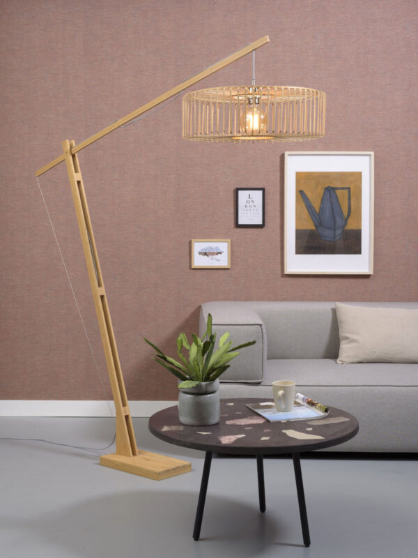 Vloerlamp naturel-zwart bohemian bamboe GOOD&MOJO Bromo - Image 2