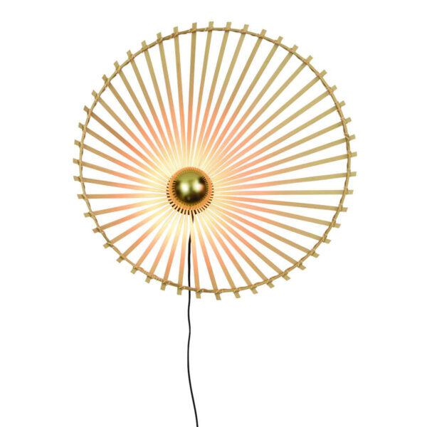 Zwarte-naturel bamboe bohemien wandlamp GOOD&MOJO Bromo