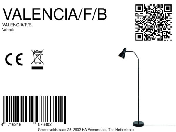 Zwarte retro metalen vloerlamp It's About RoMi Valencia - Image 8