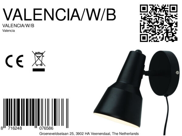 Retro metalen zwarte wandlamp It's About RoMi Valencia - Image 7