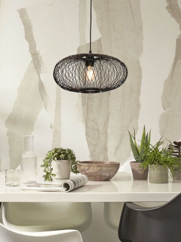 Metalen bamboe hanglamp boheems zwart GOOD&MOJO Cango - Image 2