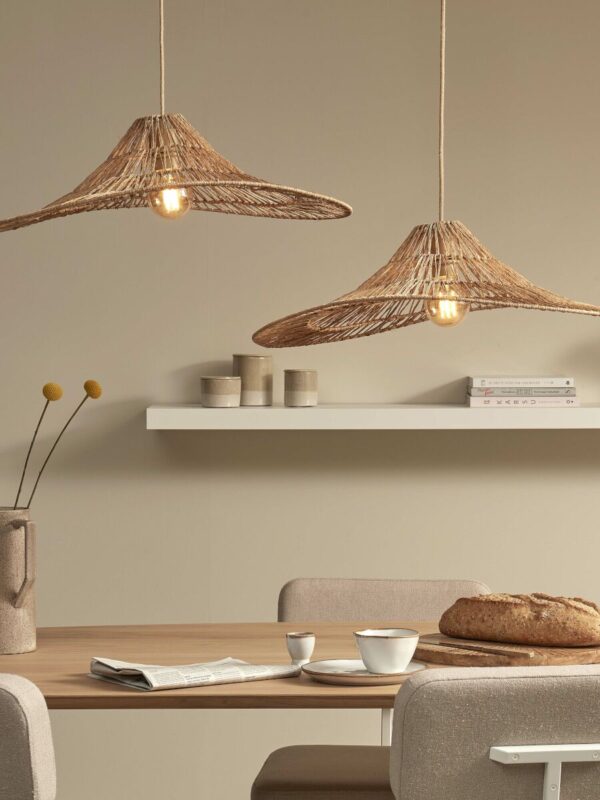 Rieten hoedvormige hanglamp naturel GOOD&MOJO Cuzco - Image 3