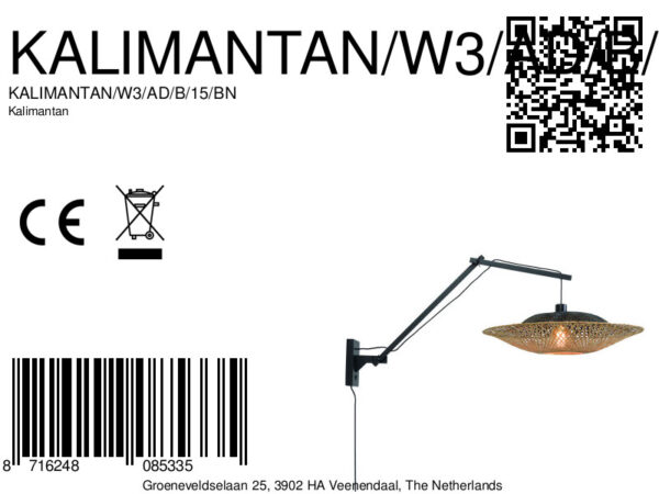 Naturel bamboe bohemian wandlamp zwart GOOD&MOJO Kalimantan - Image 12