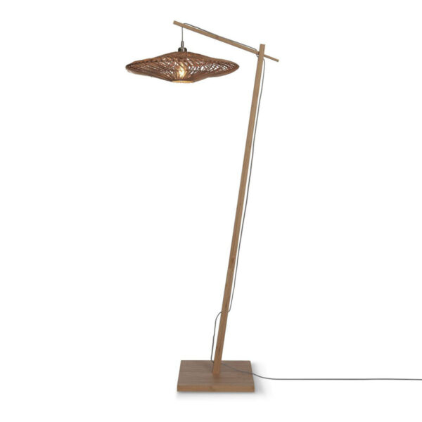 Naturel bamboe-rotan vloerlamp bohemian GOOD&MOJO Zanzibar