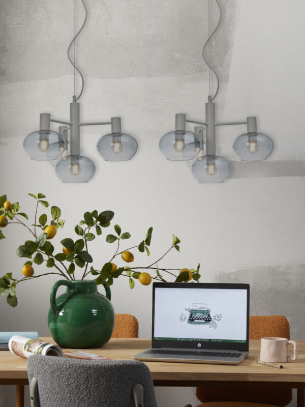 Grijs metaal moderne glazen hanglamp It's About RoMi Bologna - Image 5