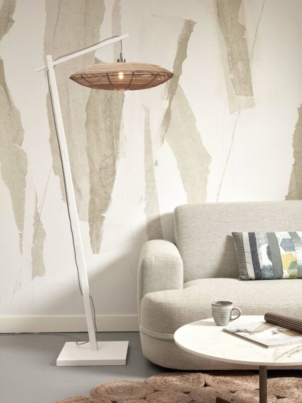 Boheemse bamboe rotan naturel vloerlamp GOOD&MOJO Tanami - Image 2