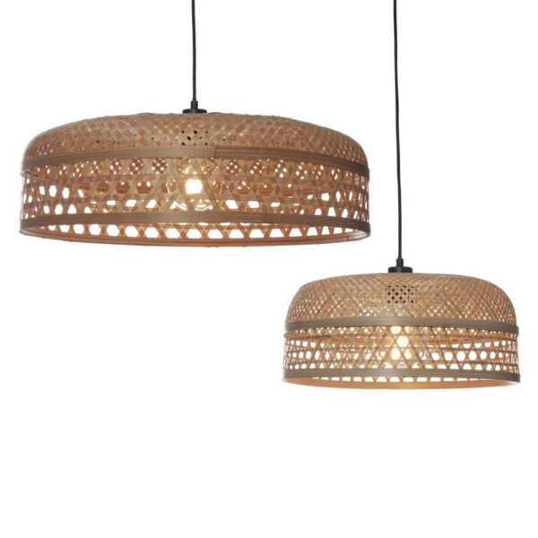 Ronde naturel bamboe bohemian hanglamp GOOD&MOJO Ubud