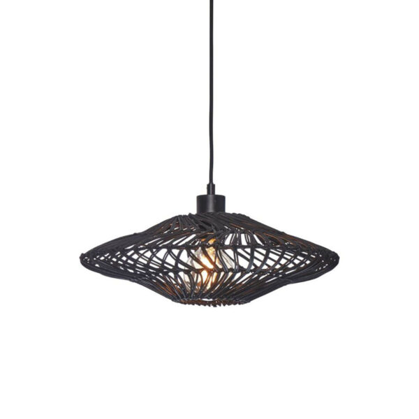 Rotan-metaal bohemian zwarte hanglamp GOOD&MOJO Zanzibar