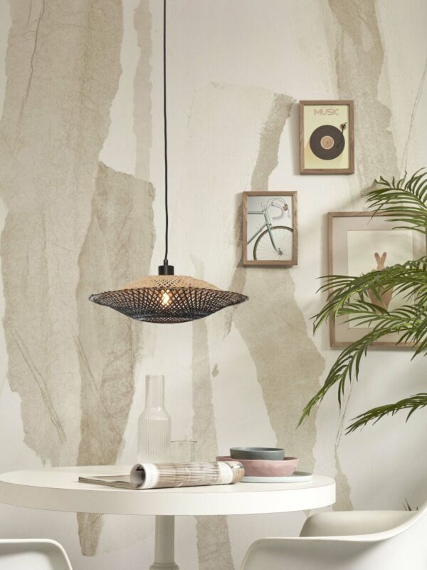 Hanglamp bamboe schotelvorm naturel/zwart S GOOD&MOJO Kalimantan - Image 12