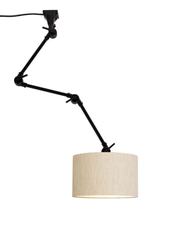 Grijze linnen retro wandlamp It's About RoMi Amsterdam - Image 8