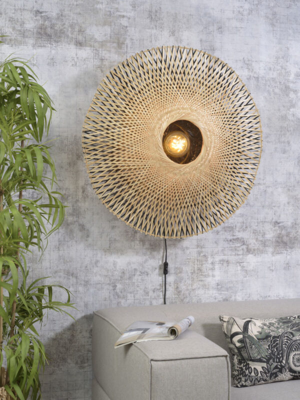 Ronde Boheemse wandlamp naturel zwart GOOD&MOJO Kalimantan - Image 2