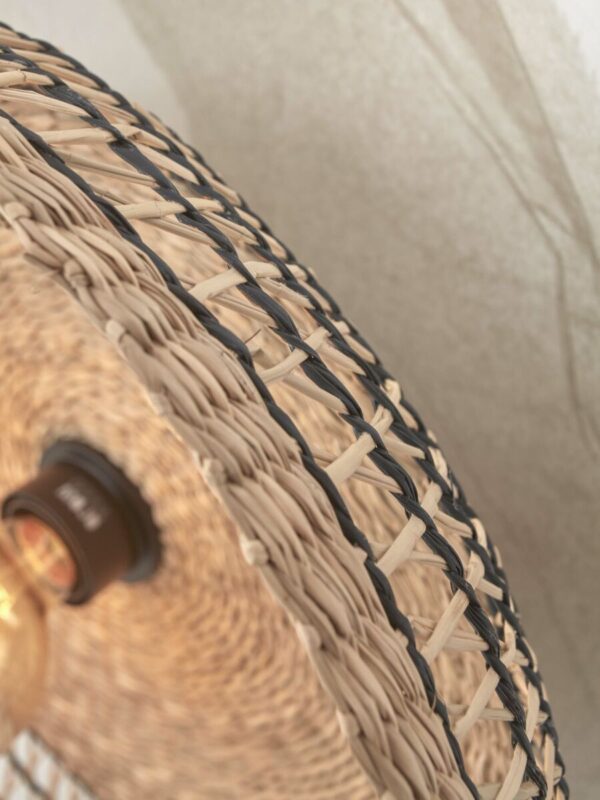 Zwarte wandlamp metaal seagrass bohemian GOOD&MOJO Pantanal - Image 6
