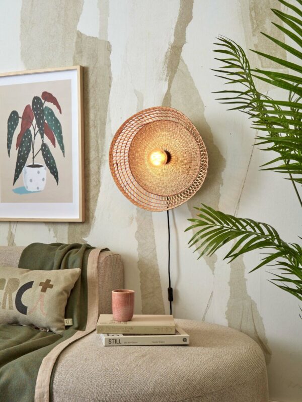 Seagrass naturel bohemian wandlamp metaal GOOD&MOJO Pantanal - Image 2