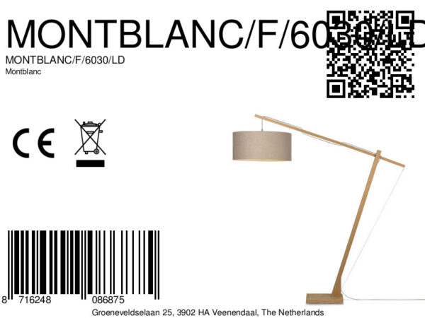 Linnen grijze Scandinavische vloerlamp GOOD&MOJO Montblanc - Image 13