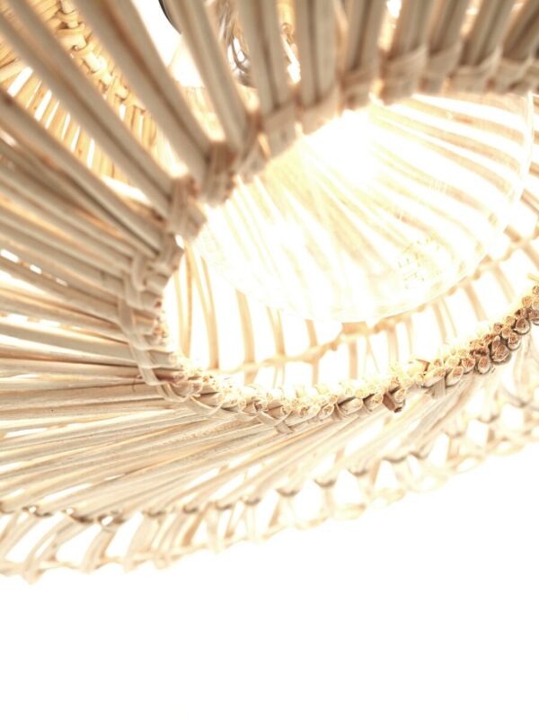 Bamboe-rotan Boheemse witte vloerlamp GOOD&MOJO Zanzibar - Image 3