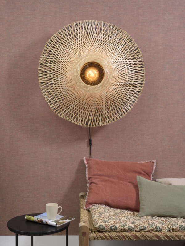 Ronde Boheemse wandlamp naturel zwart GOOD&MOJO Kalimantan - Image 5
