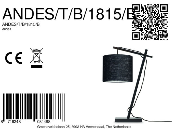 Zwarte bamboe bohemian tafellamp GOOD&MOJO Andes - Image 9