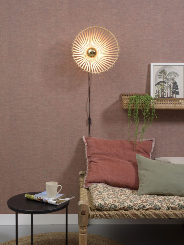 Wandlamp rond naturel-bamboe bohemian GOOD&MOJO Bromo - Image 5