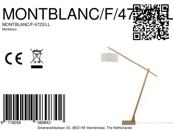 Grijze bamboe Scandinavische vloerlamp GOOD&MOJO Montblanc - Image 13