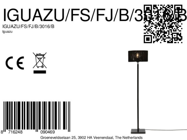 Zwarte rieten bohemian vloerlamp GOOD&MOJO Iguazu - Image 11