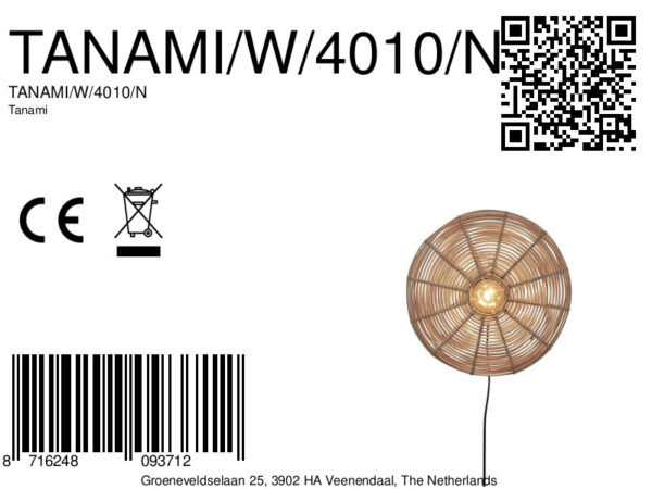 Rotan naturel bohemien wandlamp metaal GOOD&MOJO Tanami - Image 12