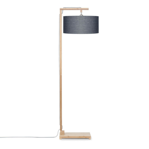 Grijze linnen vloerlamp rond Scandinavisch GOOD&MOJO Himalaya