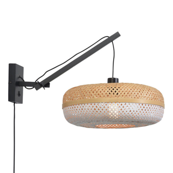 Bamboe witte bohemien wandlamp GOOD&MOJO Palawan