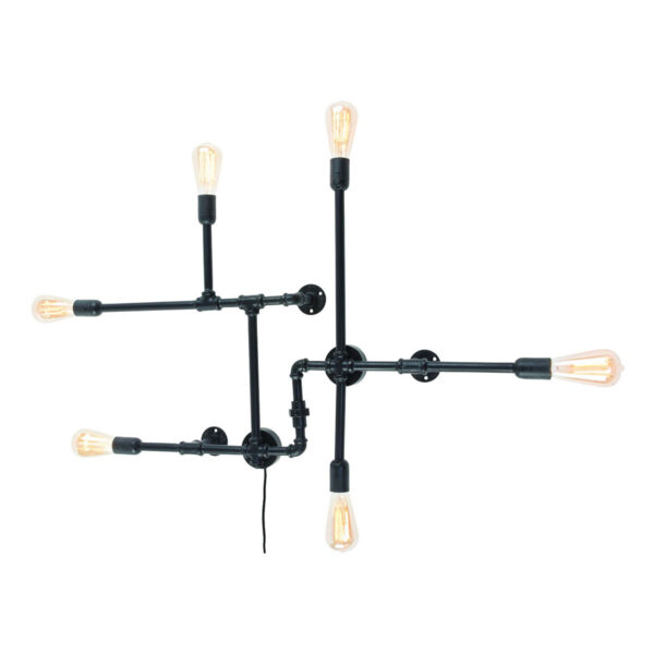 Metalen wandlamp zwart retro It's About RoMi Nashville