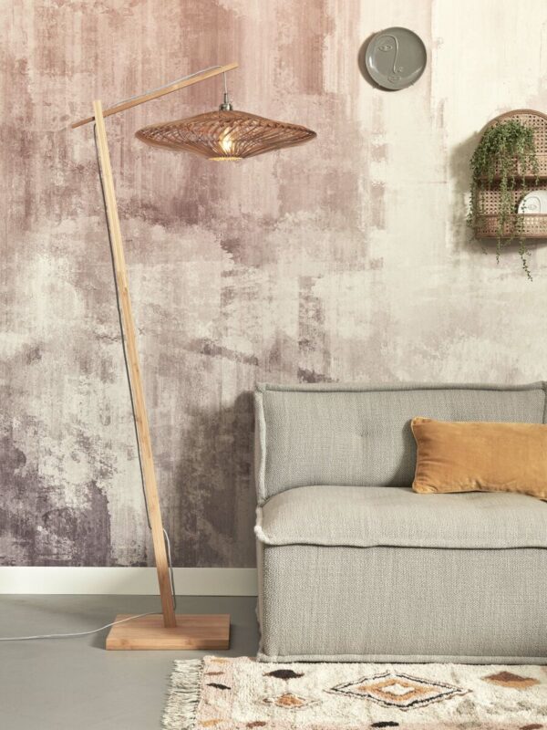 Naturel bamboe-rotan vloerlamp bohemian GOOD&MOJO Zanzibar - Image 5