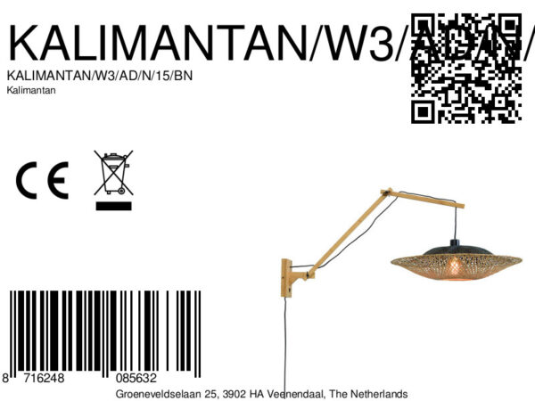 Bamboe wandlamp Boheems naturel zwart GOOD&MOJO Kalimantan - Image 11