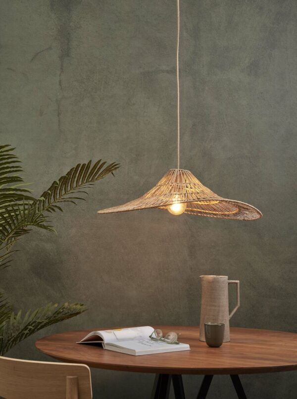 Rieten hoedvormige hanglamp naturel GOOD&MOJO Cuzco - Image 2