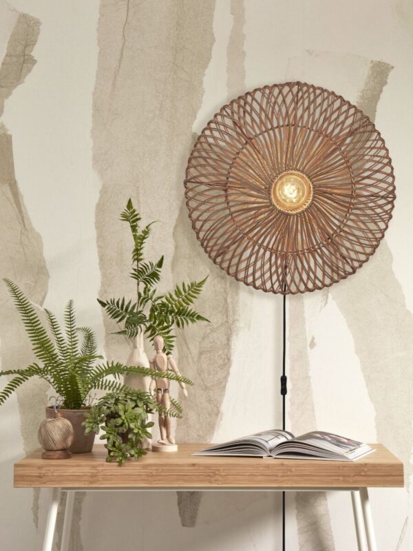 Wandlamp naturel Boheems metaal rotan GOOD&MOJO Zanzibar - Image 2